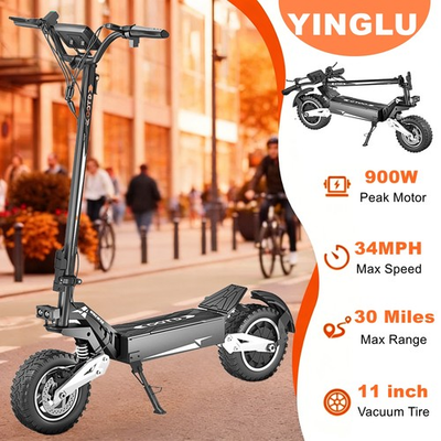 #ad #ad YINGLU Off Road Electric Scooter 34MPH 30 Miles Range 48V13.5AH 11quot; Vacuum Tires $569.00