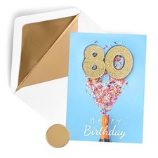 80th Birthday Card - Men or Women - 3D Pop Up 80 year old card  Happy