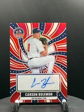 2026 Panini Stars & Stripes Prizm Autograph AUTO Red Prizm CARSON BOLEMON 48/99