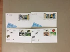 Four '90 Israel fdc with two TAB stamps-two sets.One set INSECTS