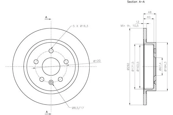 Juego de discos de freno traseros y pastillas NK para Vauxhall Insignia 2.0 enero 2012 a enero 2015 Foto 4 de 4