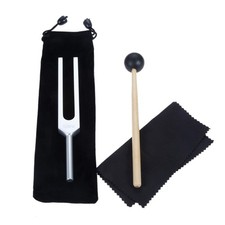 528 Hz Tuning Fork with Silicone Hammer and Cleaning Cloth for Stress Relief,