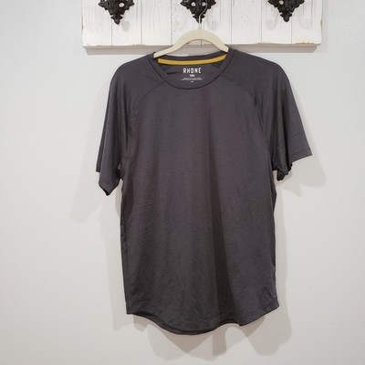 Rhone Atmosphere Performance Shirt Mens Small Gray Athletic Stretch Tee