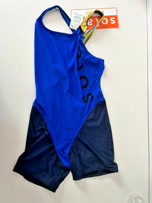Solar Badeanzug Gr 38 B Blau Schwimmen Dry Weave Einteiler Neu