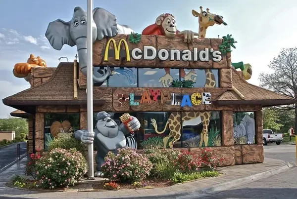 McDonalds Restaurant in the 1990's | Poster – 24x36 Inch Wall Art