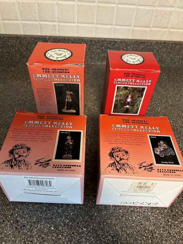 Vintage Emmett Kelly Clown Circus Collection DGC Figurine Lot of 17