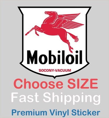 Mobilgas Mobil Gas Badge Oil Vintage Vinyl Sticker --6 SIZES-- SIGN  racing USA