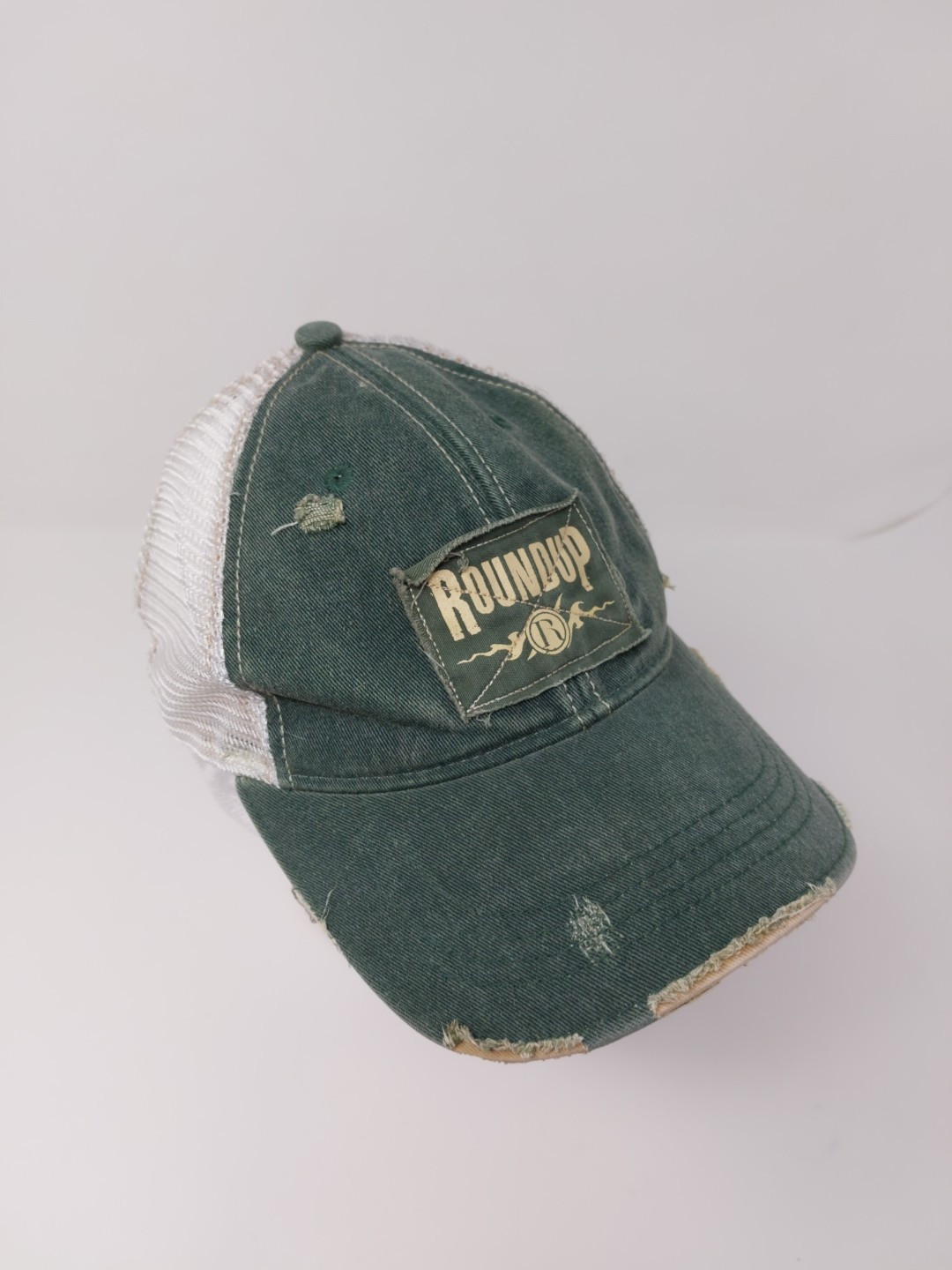 Roundup Distressed Snapback Hat Adjustable Mesh B… - image 3