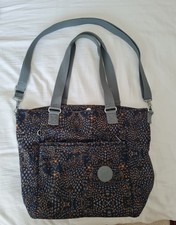 Kipling Medium Crossbody/Grab Handle Bag Green Grey Beige Pattern