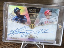 2014 Topps Tribute Ken Griffey Jr Josh Hamilton Dual Auto /24 Timeless