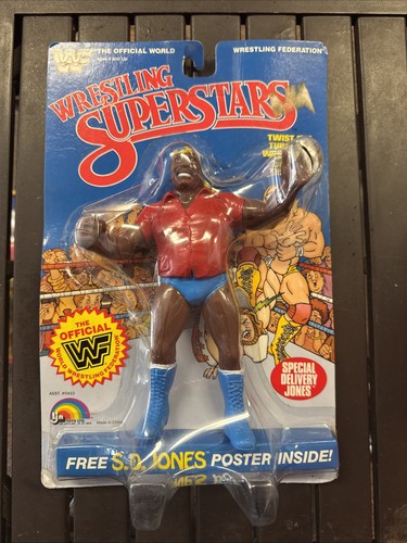 LJN WWF WWE Wrestling Figure SD SD Jones Red Shirt...