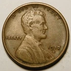 1917 S Lincoln Wheat Cent VF-EF   "Actual Coin Pictured - Not Cleaned"