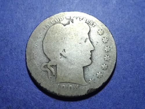 1904-O Barber Quarter  AG