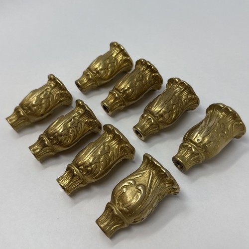 Set Of 8 Antique Vintage Cast Brass Candle Holder Cups Chandelier Sconce Parts - Picture 3 of 19