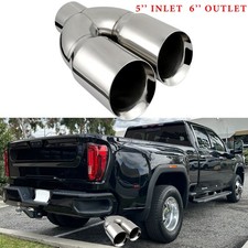 5 Dual 6 Diesel Exhaust Tip For Gmc Sierra 3500hd 2500hd Duramax V8 Turbo 6.6l