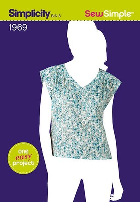 #E1969 Simplicity Sew Simple Misses Pullover Top Size 10-22 Plus Size