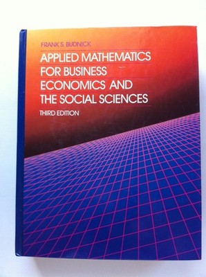 Applied mathematics for business, economics, and the social sciences