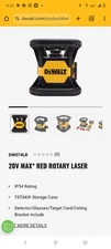 DeWalt 20v MAX 1500 Foot Red Rotary Laser With Case 