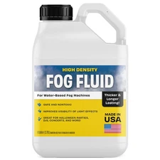 High-Density Fog Machine Fluid - 1 gallon - Water-Based Formula