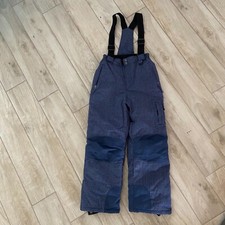 32 Degrees Weatherproof Kids Bib Pants Heather Blue Large 14/16