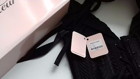 AGENT PROVOCATEUR AMANDA BLACK HALTER CORSET MEDIUM A/B BNWT