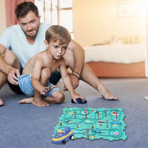 25pcs Electric Rail Car Puzzle Dinosaur Forest Space Ocean Theme Education Toys - Picture 11 of 27