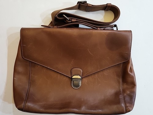 Vintage Coach Brown Leather Briefcase Satchel No. H1961 RARE!