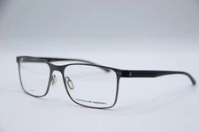 NEW PORSCHE DESIGN TITANIUM P'8346 GREY BLACK AUTHENTIC EYEGLASSES 55-16