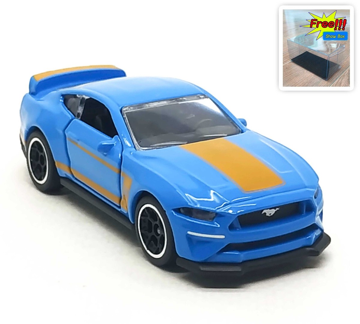 Majorette Ford Mustang GT Blue / Orange Stripe 1:64 (3