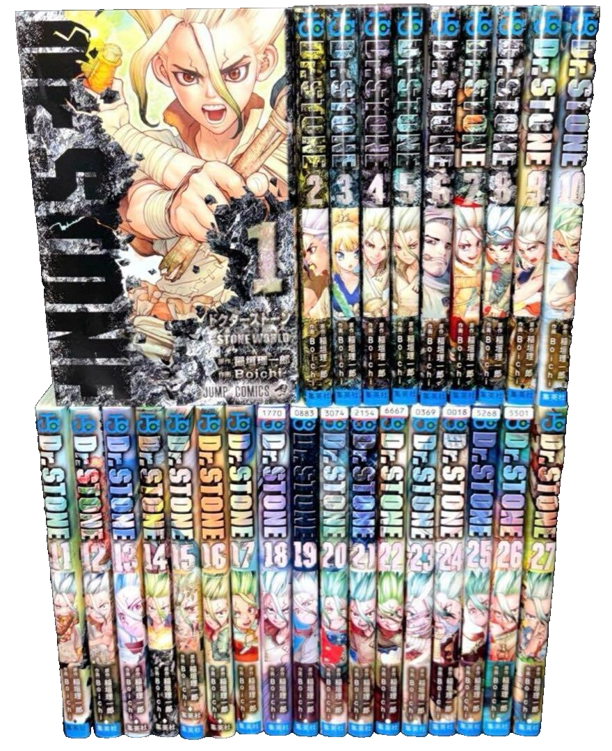 Dr.STONE Vol.1-27 Set Manga Comics Boichi Riichiro Inagaki