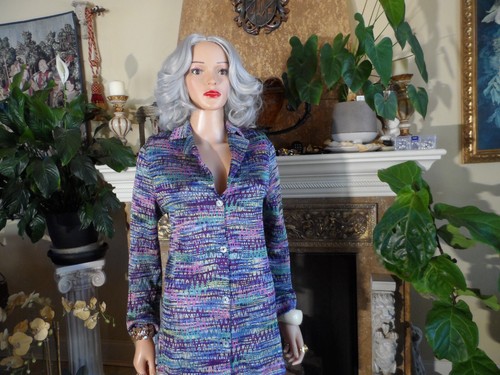 Missoni Blue Multi Zig Zag Print Knit Skirt & Jacket Suit Size IT 48 - US 12 - Picture 5 of 23