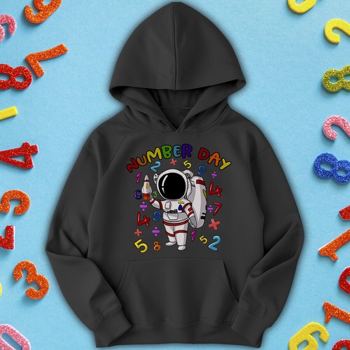 Boys and Girls Number Day Ideas Jumper Hoody with Fun Math Equations #ND - Picture 13 of 31