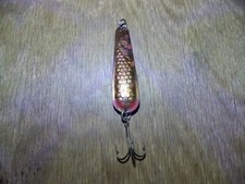 Elbe "TORSK" Fishing Lure Copper W/Red Dots W/Lead on Backside Jig-Cast  12/26