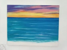 Sunrise Beach, oil painting 