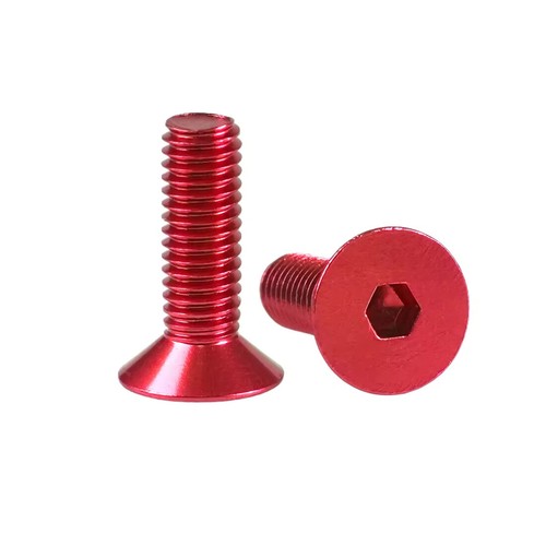 M5 Flat/Countersunk Allen Hex Socket Screw Bolts- Anodised Alloy Aluminium Screw - Picture 12 of 34