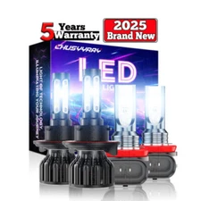 For Mini Cooper 2009-2016 2017 6000K LED Headlight+Fog Light Combo 4x Bulbs Kit