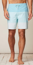 NWT JOHNNIE-O SEAFOAM BIDA COLORBLOCK 7" SURF SHORTS BOARDSHORTS SWIM TRUNKS M