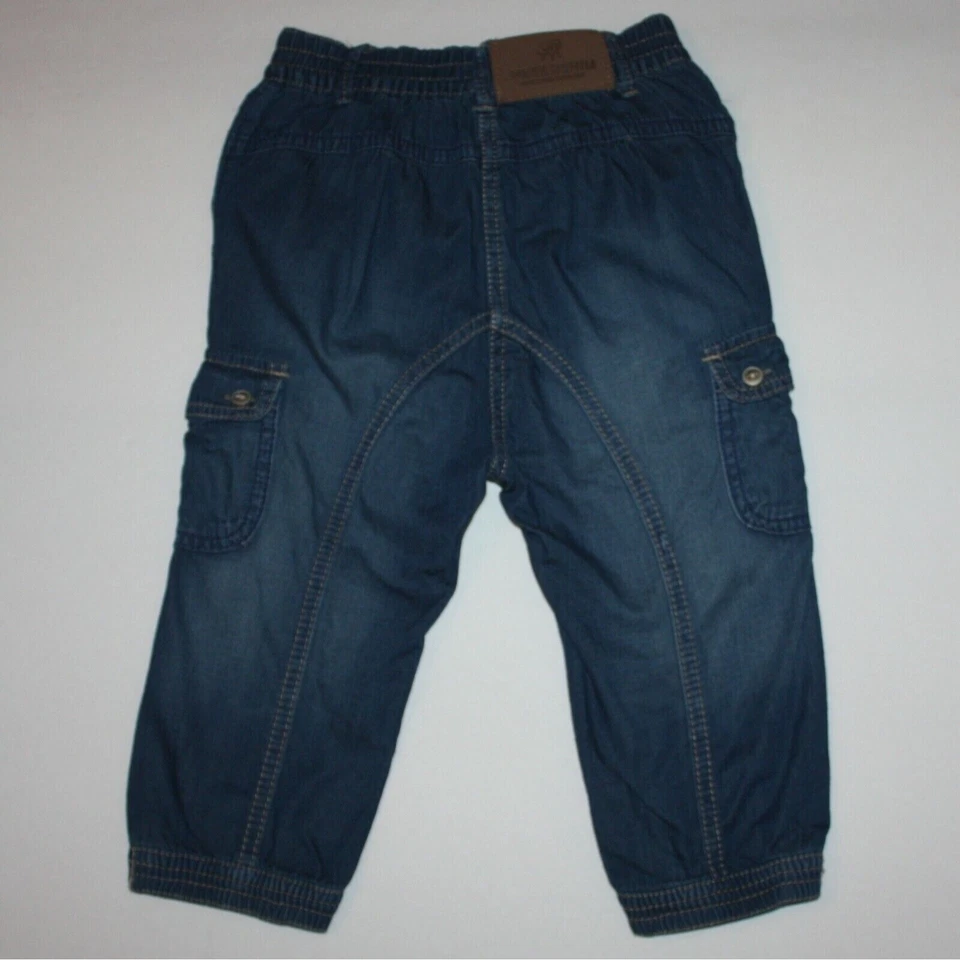 Mexx 女孩柔软牛仔蓝色牛仔裤短裤带侧袋 5 码 — 第 3/3 张图片