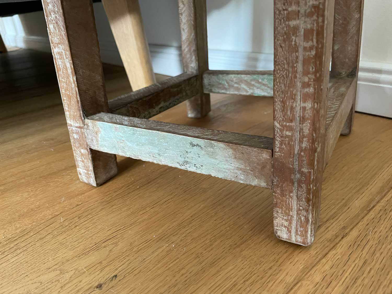 Vintage Holz Nachttisch Schublade 30cm Recycelt Nachtschrank Nachtkommode