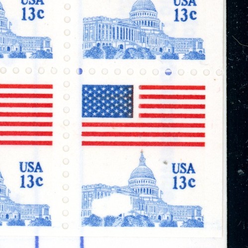 EFO 1623 "TROUBLE ON THE CAPITAL STEPS" INK MISSING ON LR STAMP - POSS UNIQUE - Picture 2 of 4