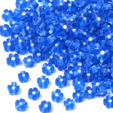 20pcs Glass Flower Beads RoyalBlue Mini Loose Spacer Jewelry Craft Making 4 6mm