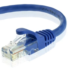 CAT6a Cat-6 Ethernet Patch Fast Internet Cable - 10ft 25ft 50ft 75ft 100ft, Blue