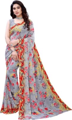 Gray Bollywood Saree Party Wear Indian Designer Sari