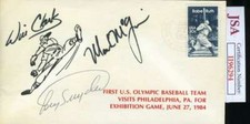 Mark McGwire Will Clark Cory Snyder JSA Autograph Signed 1984 Olympics FDC Cache