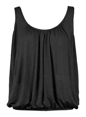 Brandneu mit Etikett Damen Trägertop lockere Passform elastischer Bund ärmelloses T-Shirt