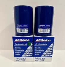 NEW GENUINE GM ACDelco Duramax Diesel Engine Oil Filter PF2232 PF2232F Set Of 2