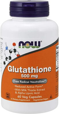 #ad Now Foods Glutathione 500 mg 60 Veg Capsules $25.95