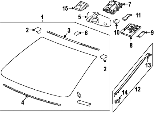 2012-17 GM Front Facing Camera Lane Departure/Cruise Distance 23276934 23356728 - Bild 5 von 5