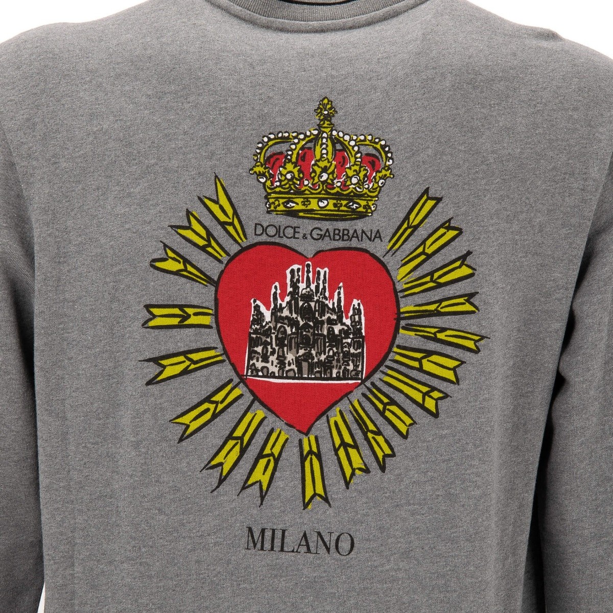 DOLCE & GABBANA Logo Crown Heart Sweatshirt Sweater Milano DOLCE & GABBANA Logo Crown Heart Sweatshirt Sweater Milano