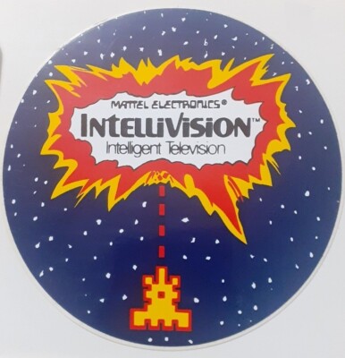 ALTER AUFKLEBER / Old Sticker VIDEOSPIEL INTELLIVISION MATTEL ELECTRONICS (9cm)